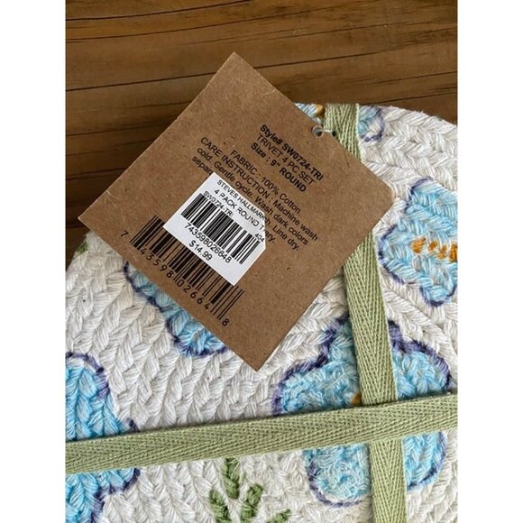 Mabelle Set of 4 Cotton Trivet - Picture 3 of 4